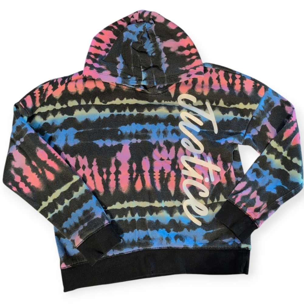 🍁2/$7🍁 JUSTICE pink Blue Black Tie Dye Pull Over Hoodie